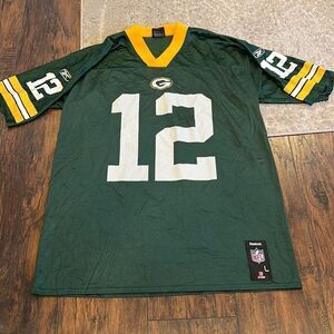 Reebok NFL Arron Rodgers Green Bay Packers Football Jersey size L in EUC